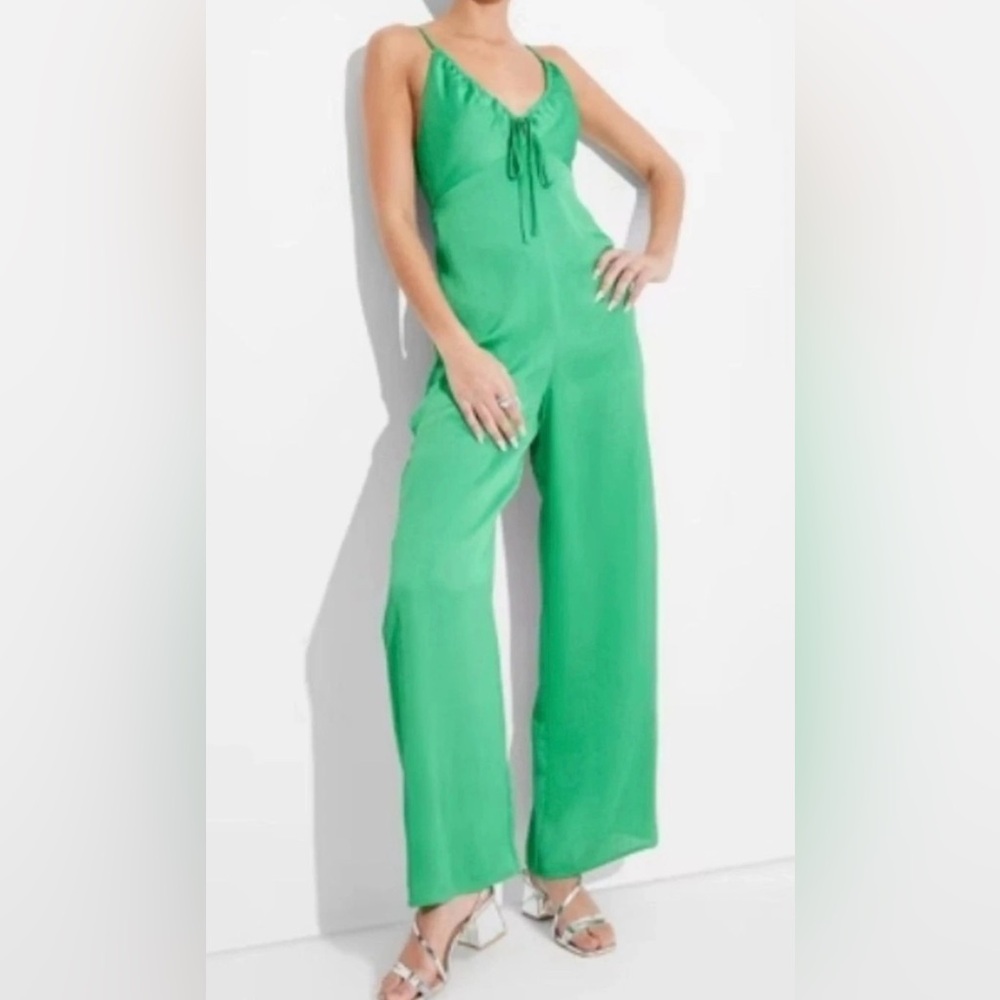 Women’s Wild Fable Wide Satin Jumpsuit Size XL